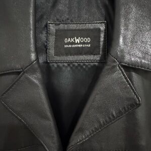 Women's Black Leather Jacket M